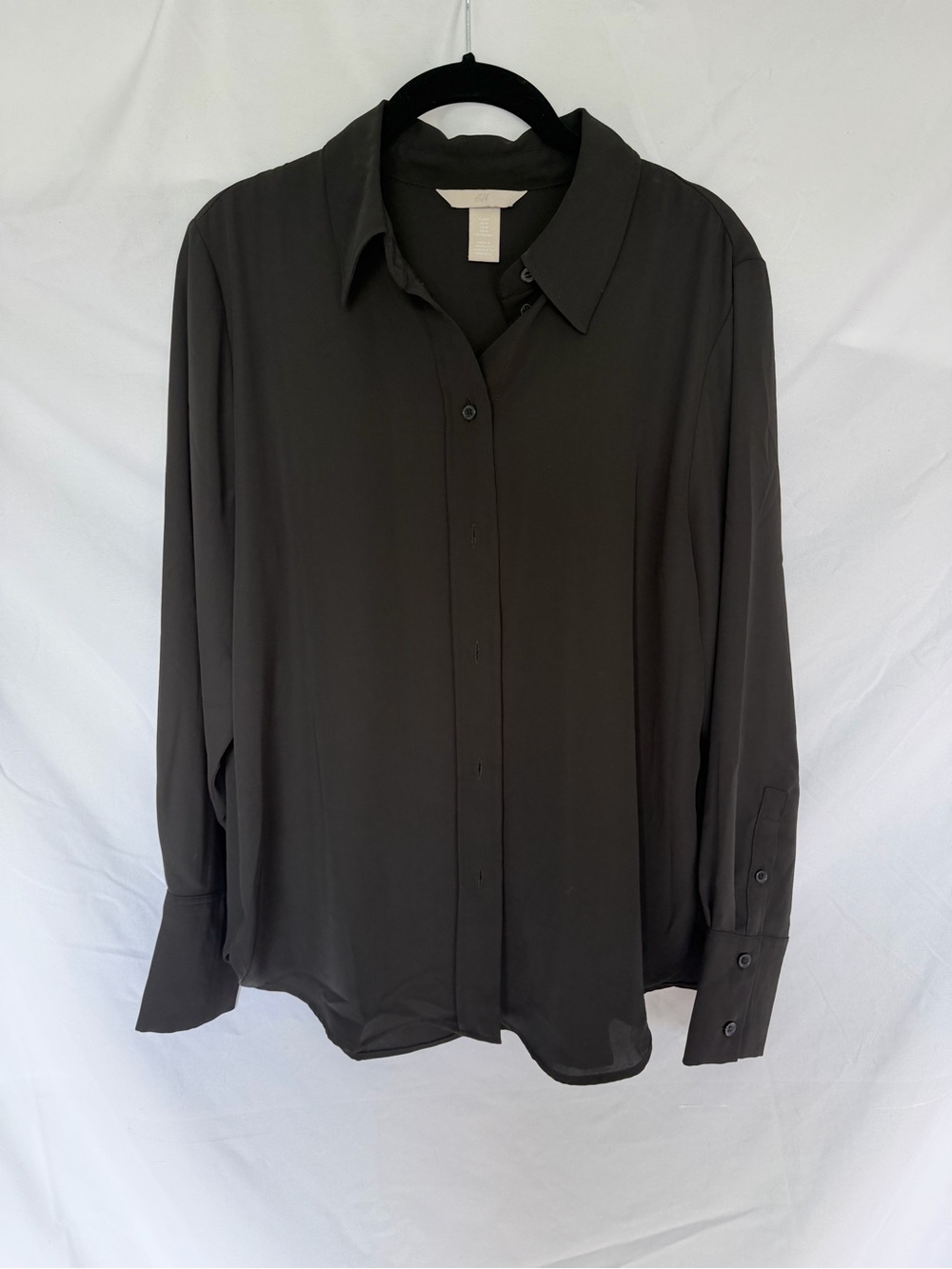 H&M Black Collared Button Shirt